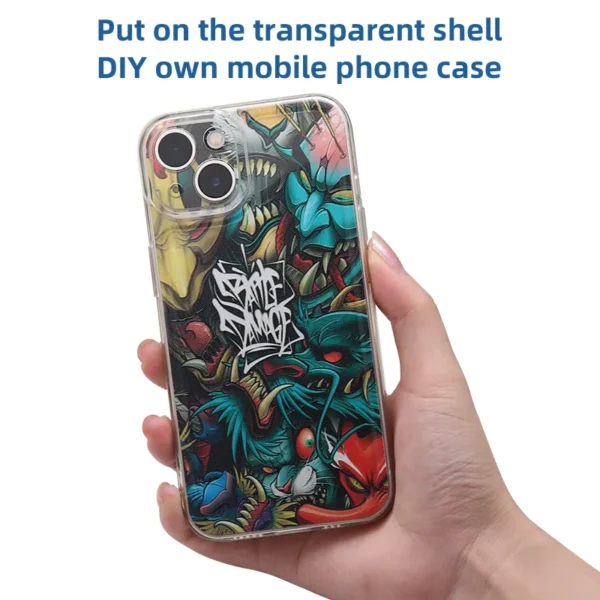 3D Relief Embossed Mobile Back Cover Raw Material For Smartphone Mobile Skin Sticker Film