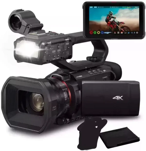 High AG-CX10 4K Professional Camcorder w/ Atomos Recording Monitor Bundle Video Camera