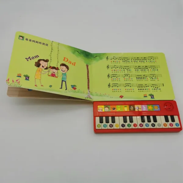 Customized Electric Publications Piano Book For Kids Toy Funny Musical Instrument educational music book - Image 2