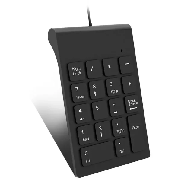 MINI Number Pad USB Wired Mini Keyboard Keypad 18 Keys Numeric for Laptop Desktop PC Pro Computer Numpad Digital Keyboard