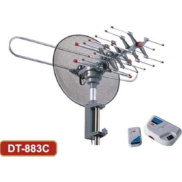 Remote Controlled Amplified VHF UHF Outdoor HDTV TV Antenna 360 Rotation - Image 2
