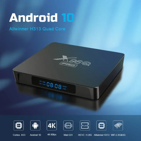Set-top boxes X96Q Pro Tv Box Android 10.0 4K 3D Smart IPTV Box with 2.4G 5G WiFi - Image 2