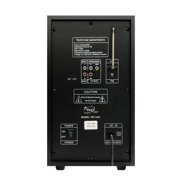 TNTSTAR TNT-1403 3D REAL SOUND HI-FI MULTIMEDIA SPEAKER SYSTEM X-BASS HOME THEATER SYSTEM WITH REMOTE CONTRO - Image 2