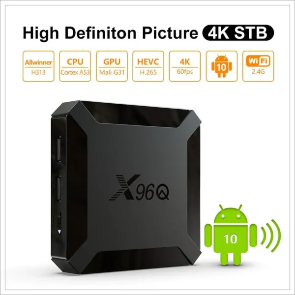 X96Q network set-top box Allwinner H313 4K HD WiFi Android 10 foreign trade set top box digital smart tv box - Image 2