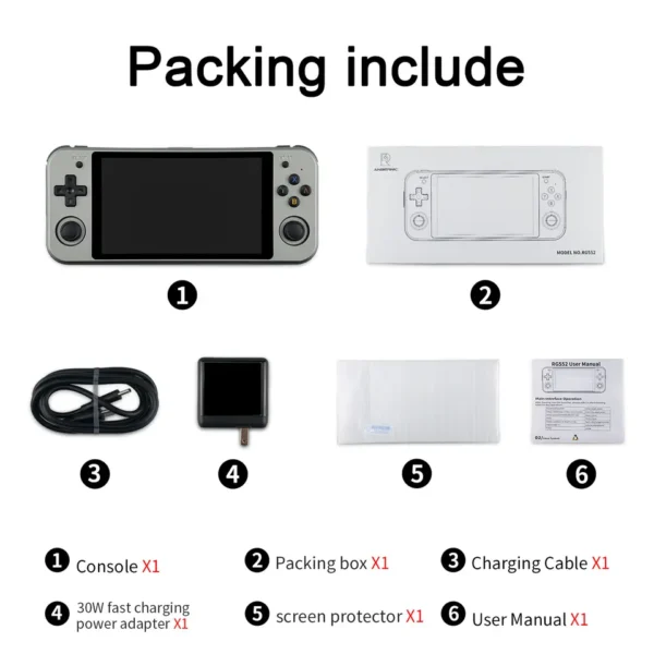 ANBERNIC Handheld Game Console RG552 RK3399 Linux Android Dual System 5.36 inch Big Screen Retro Game Player PC Gaming - Image 2