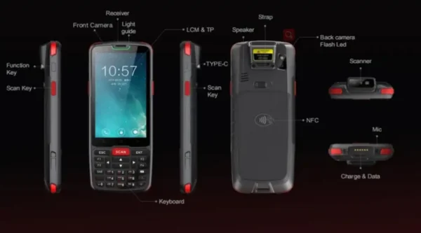 barcode scanner pda VPDA-5 handheld terminal pda mobile computer handheld pda android pdas - Image 2