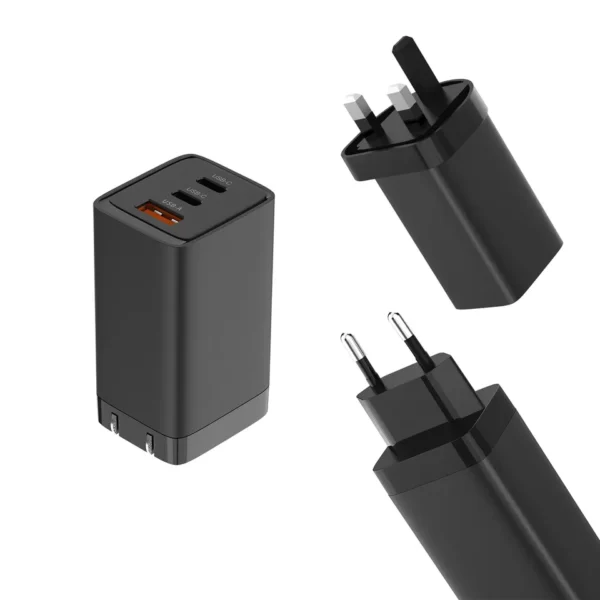 3 port 65 w charger adapter GaN superfast mobile phone charger adapter PD 65w - Image 2