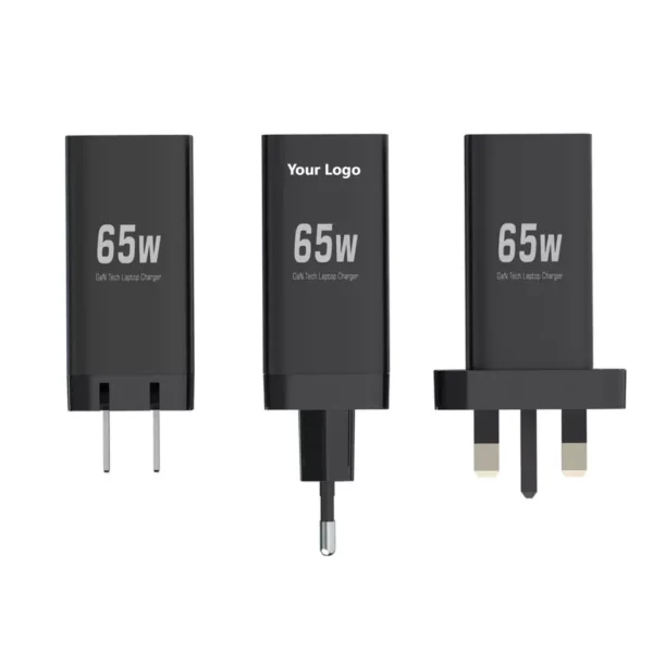 3 port 65 w charger adapter GaN superfast mobile phone charger adapter PD 65w