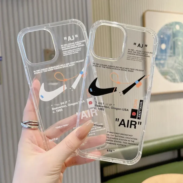 Fashion logo TPU Funda Mobile Cover Custom Luxury Designer X Xr Xs 11 12 13 14 Pro Max Phone Cases for iPhone Case nikeeliedly - Image 2