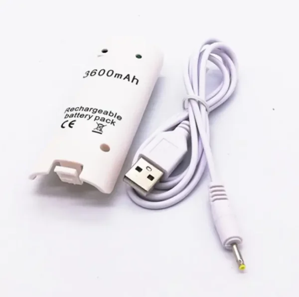 Game accessories with 3600mAH Rechargeable Battery and Charging Cable for Nintend Wiis Remote Controller