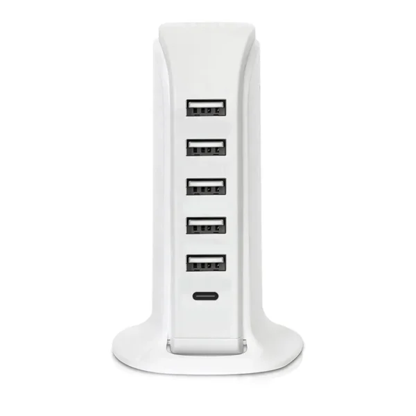 Multi USB Charger 40W 6-Port Charging Station USB C Wall Charger Portable Universal Travel Adapter
