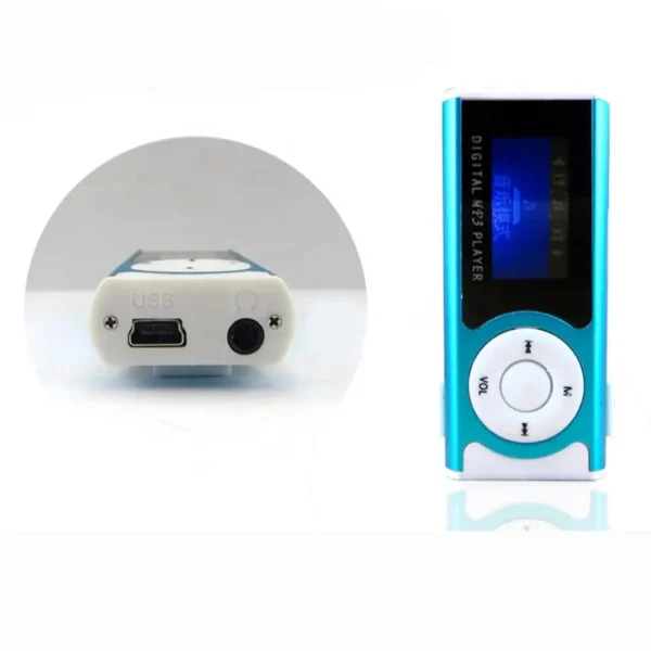 hot sale Portable Metal digital LCD Screen clip led MP3 Music Media Player Support SD TF card include Cable and headphone