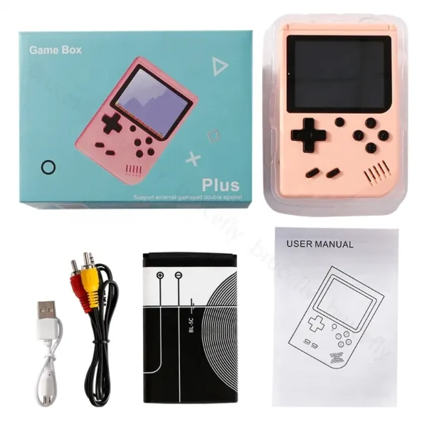 500 in 1 Retro Video Game player Support Two Players 8 Bit 3.0 Inch Colorful LCD Mini Handheld Macaroon Game Console - Image 2
