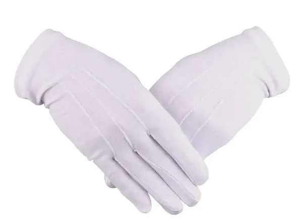 100% Cotton Interlock Glove Bleached Cotton Glove Cotton Inspection Glove - Image 2