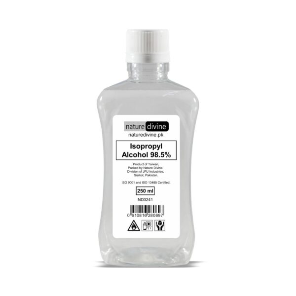 250 ml Nature Divine 98.5% Isopropyl Alcohol, IPA Rubbing Alcohol, Hand Rub and General Purpose Antiseptic Disinfectant