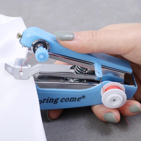 Portable Mini Manual Sewing Machine Simple Operation Sewing Tools Sewing Cloth Fabric Handy Needlework Tool 1Pcs