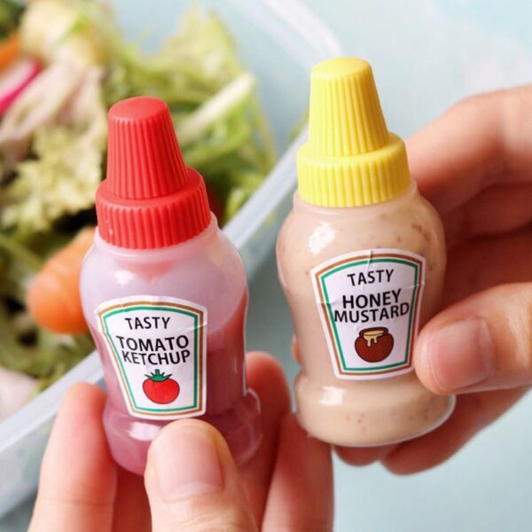 2Pcs Mini Tomato Ketchup Bottle