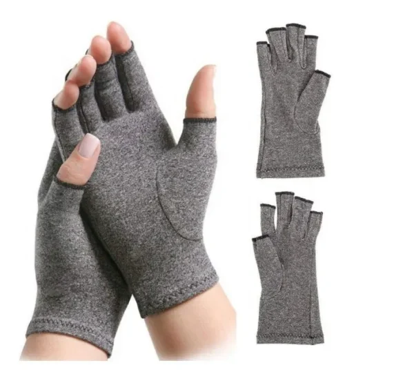 Arthritis Compression Gloves Relieve Pain from Rheumatoid,Carpal Tunnel Hand Gloves Fingerless for Computer Typing and Dailywork