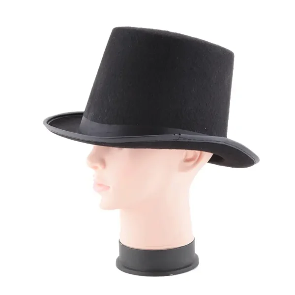 Custom Made Black Magician Butler Formal Costume Hats Docker Hat Ribbon for Bow Customized Top Hat Recommend Home Use Formal YC - Image 2