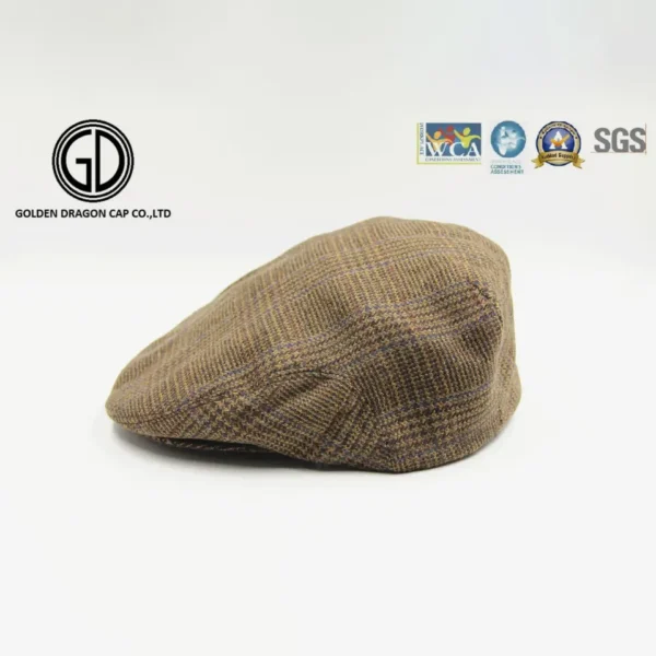 Cute Plaid Baby Kids Newsboy Flat Ivy Cap Gatsby Cap Hat