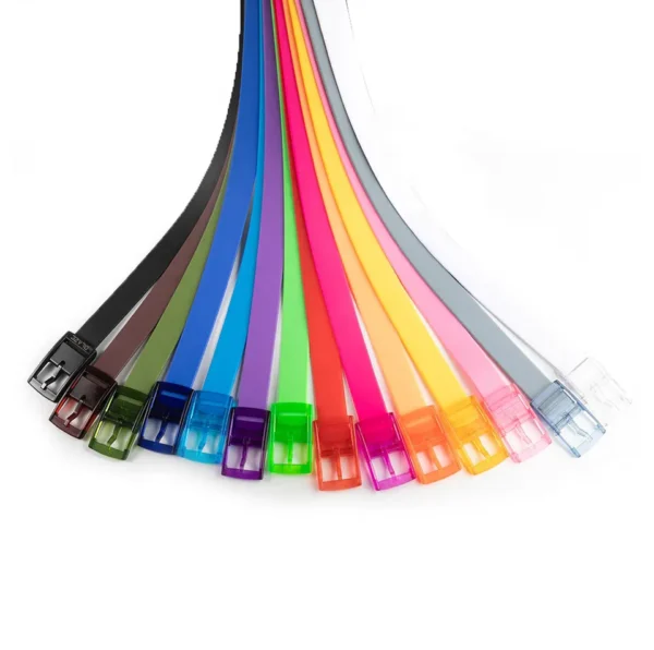 Eco-Friendly TPE&TPR Material Belt Unisex Colorful Plastic Pin Buckle Silicone Waist Belt For Men Women - Image 2