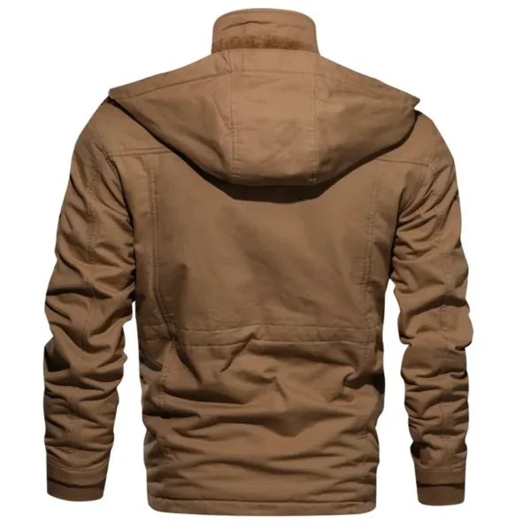 Mens Pilot Jacket Winter Fleece Jackets Warm Thicken Outerwear Plus Size men's Jackets - Image 2