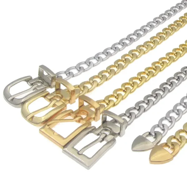 Punk Gold Fashionable Metal Women's Aluminum Ladies Chain Belt