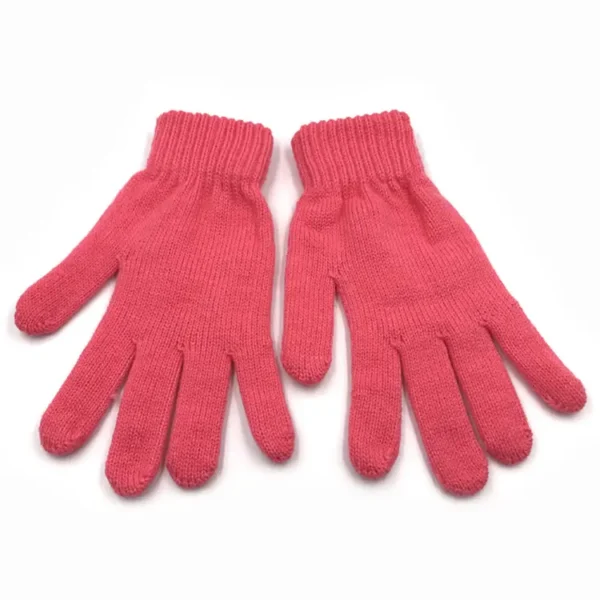 Solid Professional OEM Common Warm Solid Knit Mittens acrylic gloves for Men Women
