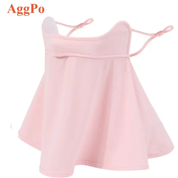 Summer sunscreen mask ice silk ladies breathable sunshade anti-ultraviolet hanging ear neck protection cold head scarf veil