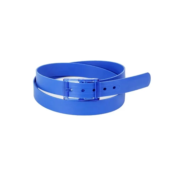 Superior quality candy color silicon belt plastic silicone belt for women