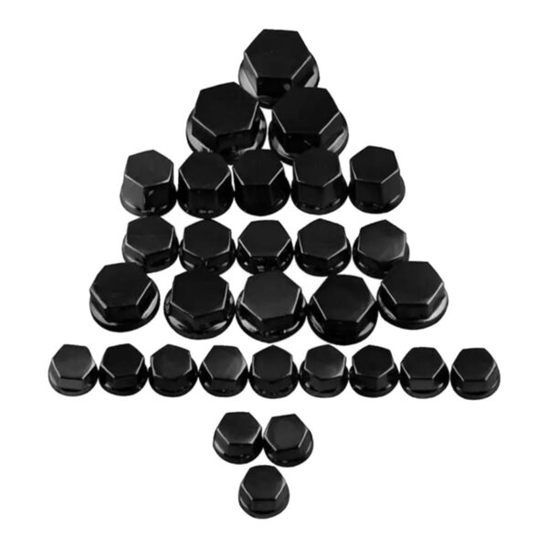 Motor bike Rubber Nut covers (30 pcs) Rubber Nut Caps fancy Motorbike Universal Fit Black Blue Red